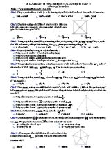 Đề cương ôn thi trắc nghiệm - tự luận học kì 1 lớp 11 môn Toán